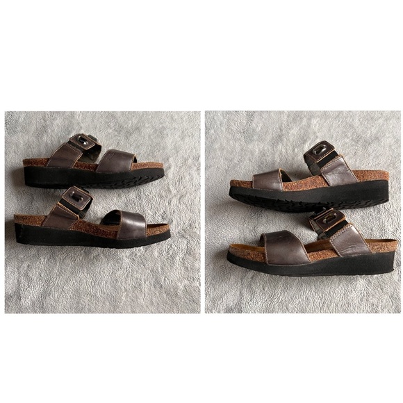 Naot  Michele Rhinestone Jewel Bejeweled Strappy Cork Comfort Sandal Silver Gray - Picture 5 of 15